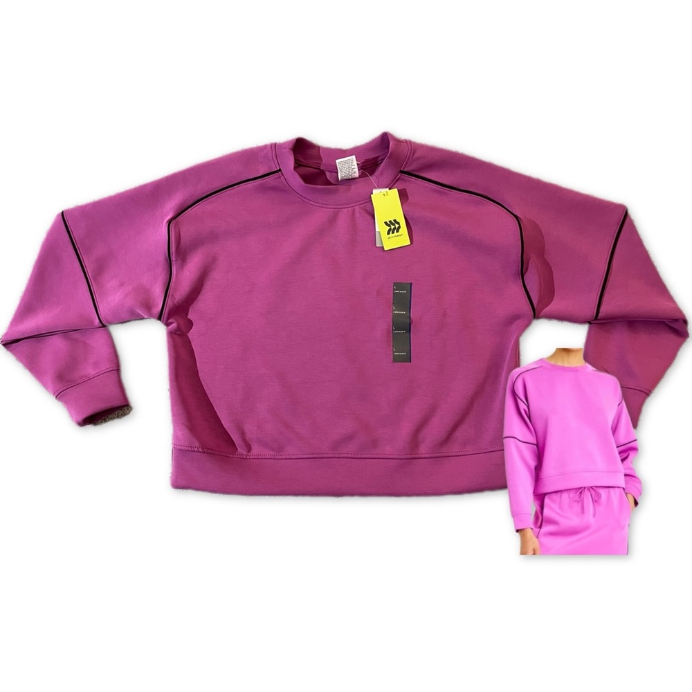 NEW All in Motion Women’s Sandwash Pickleball Crewneck Sweatshirt MEDIUM